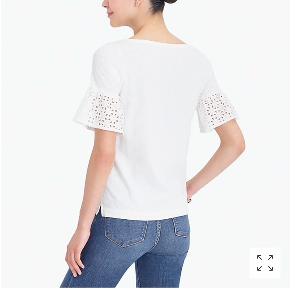 J.Crew Ruffle-Sleeve top - Picture 2 of 8